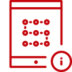 An icon of an online document meant to guide the user